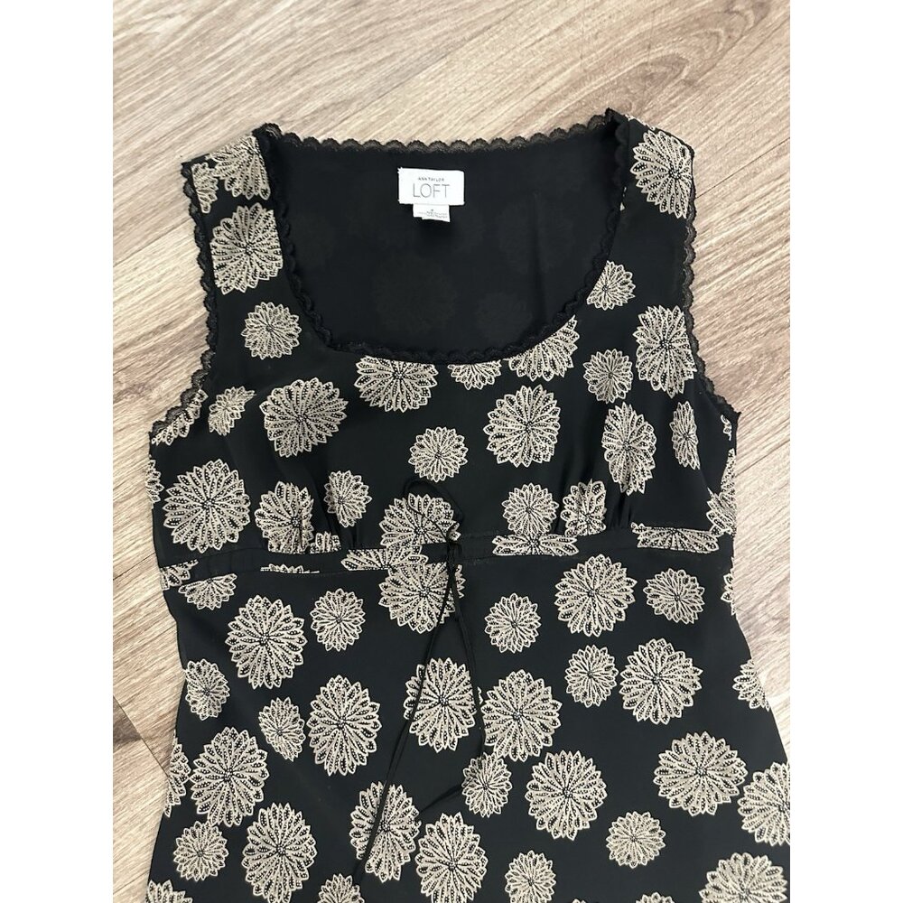 VTG 2000’s 90’s Y2K Empire Waist Sheer Tank Dress Drawstring Tie 4 FAIRYCORE‎ - Picture 2 of 10